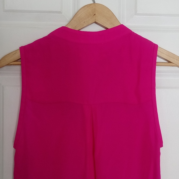Nicole Miller Pink Button Up Sleeveless Blouse Size M - Picture 9 of 13